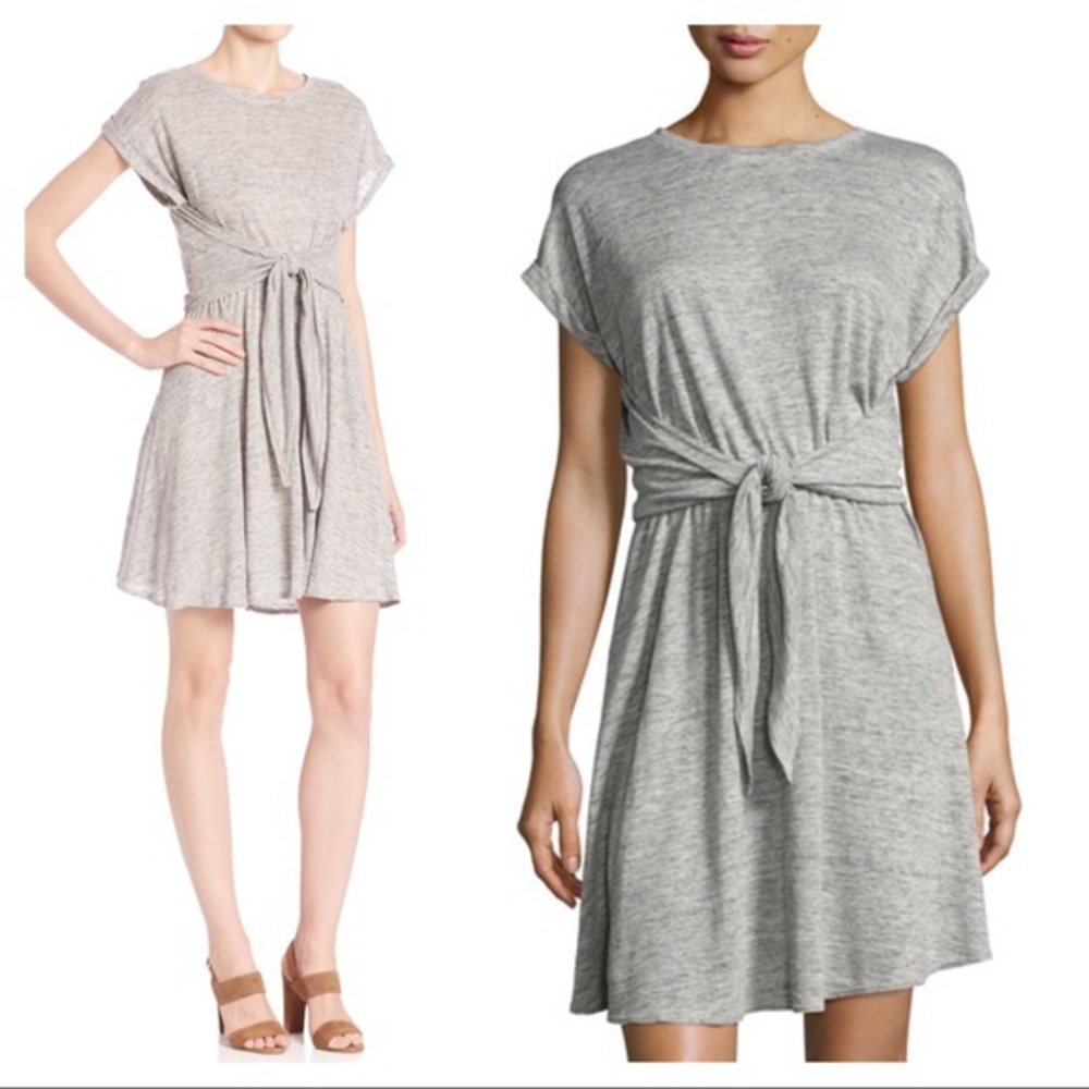 Rebecca Taylor 100% Linen Tie Waist Dress